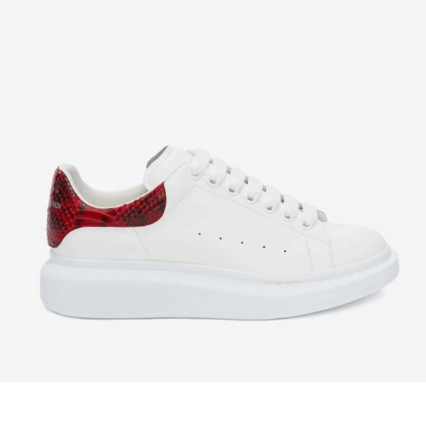 Alexander Mcqueen Men Oversized Sneaker White Smooth Calfskin Leather Sneaker