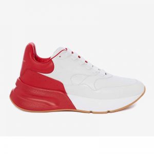 Alexander Mcqueen Unisex Oversized Runner 50mm Heel Hight-Red