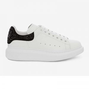 Alexander Mcqueen Women Oversized Sneaker with Cluster Embroidery Shoes White