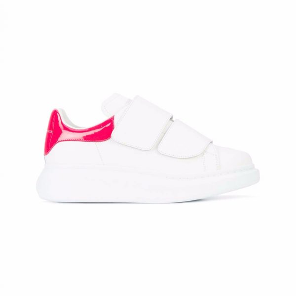 Alexander Mcqueen Women Oversized Sneaker with Double-Strap Shoes-Carmine