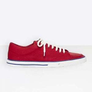 Balenciaga Men Shoes Match Trainers Cotton Canvas Minimalist-Red