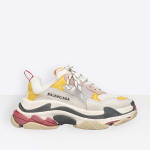 Balenciaga Unisex Shoes Triple S Trainers 10mm Heel-Pink