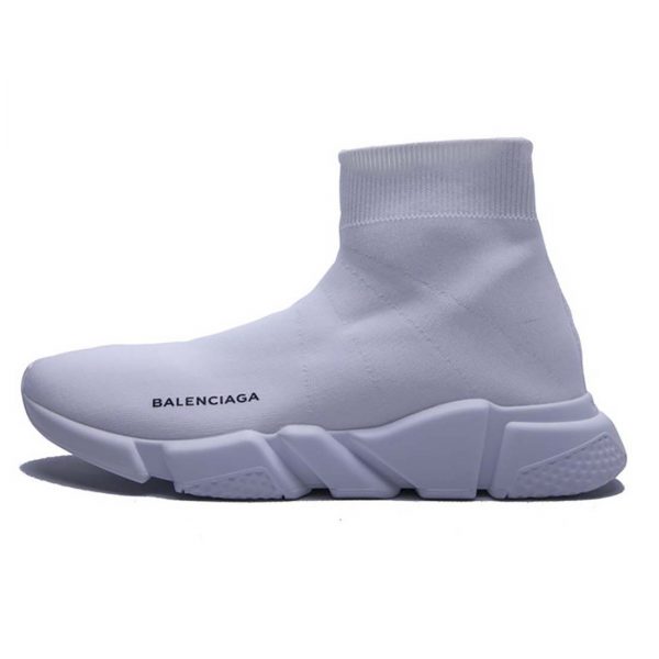 Balenciaga Unisex Stretch Mesh High Top Sneakers-White