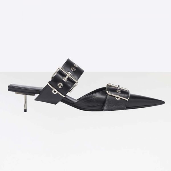 Balenciaga Women BB Slingback Patent Extreme Pointed Toe Patent Calfskin