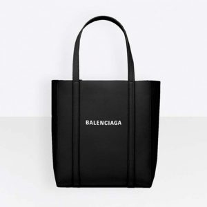 Balenciaga Women Everyday Tote XXS Calfskin Tote with Thin Handles-Black