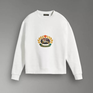 Burberry Men Reissued Jersey Sweatshirt-White