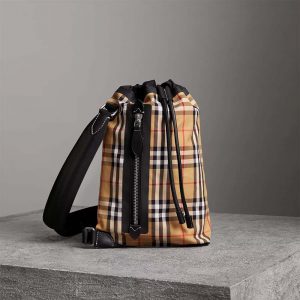 Burberry Women Small Vintage Check Cotton Duffle Bag