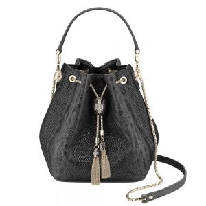 Bvlgari Women Serpenti Forever Bucket-Black