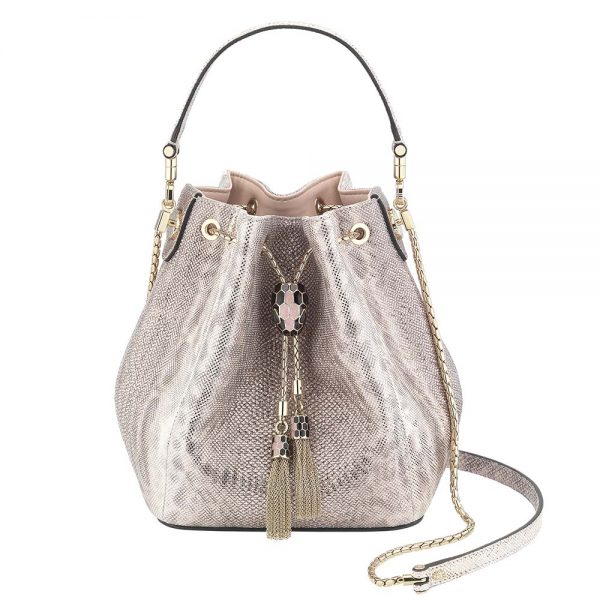 Bvlgari Women Serpenti Forever Bucket-Silver