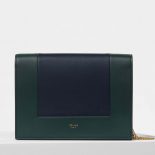 Celine Women Frame Evening Clutch on Chain in Bicolour Smooth Lambskin