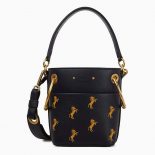 Chloe Women Mini Roy Bucket Bag in Calfskin-Black