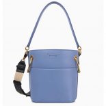 Chloe Women Small Roy Bucket Bag in Smooth Calfskin-Blue