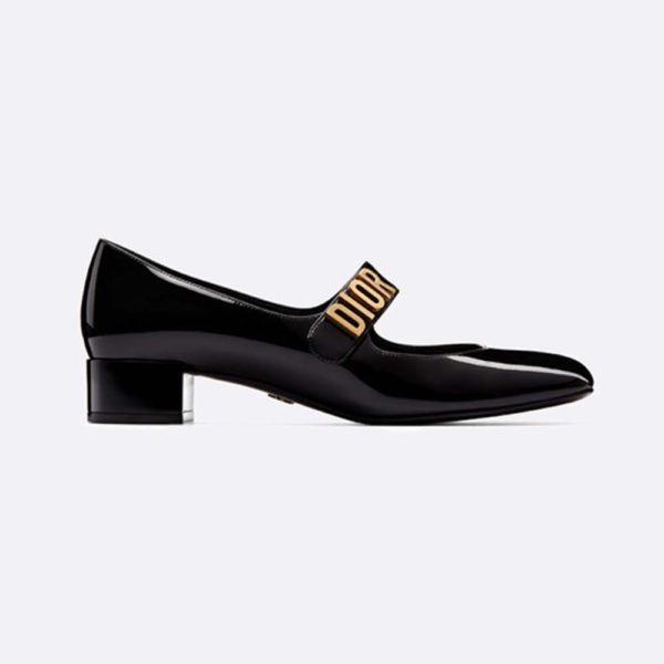 Dior Women Dior Baby-D Ballet Pump Black Patent Calfskin Black