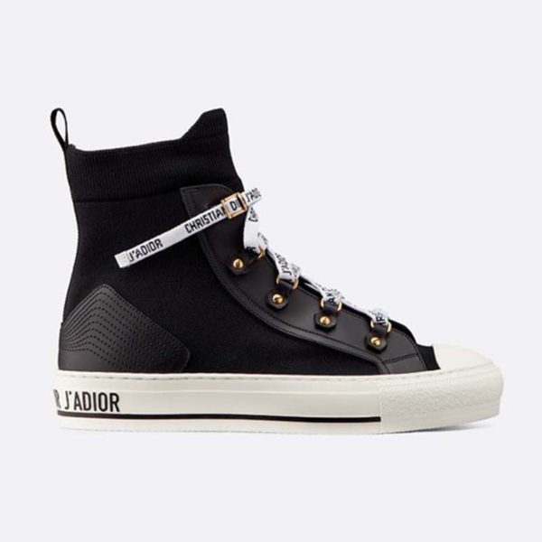 Dior Women Walk'N'dior Technical Knit High-Top Sneaker-Black