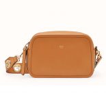 Fendi Women Camera Case Brown Leather Bag