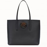 Fendi Women Leather Logo Shopper Bag-Black
