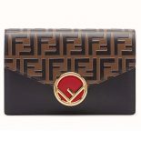 Fendi Women Wallet on Chain Leather Mini Bag-Black