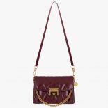 Givenchy Women Small GV3 Bag in Diamond Quilted Leather-Maroon