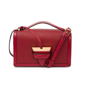 Loewe Women Barcelona Small Bag in Calfskin Leather-Maroon