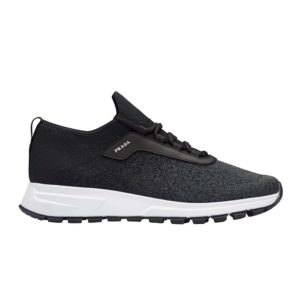 Prada Men PRAX 01 Knit Fabric Sneakers-Grey