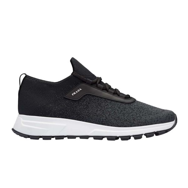 Prada Men PRAX 01 Knit Fabric Sneakers-Grey