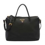 Prada Women Leather Handbag-Black