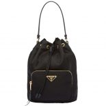 Prada Women Nylon Shoulder Bag-Black