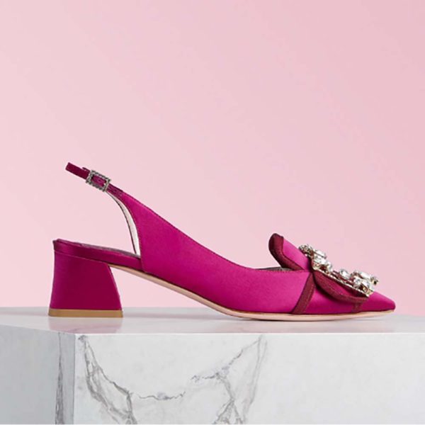 Roger Vivier Women Broche Vivier Sling Back Pumps 45mm Heel