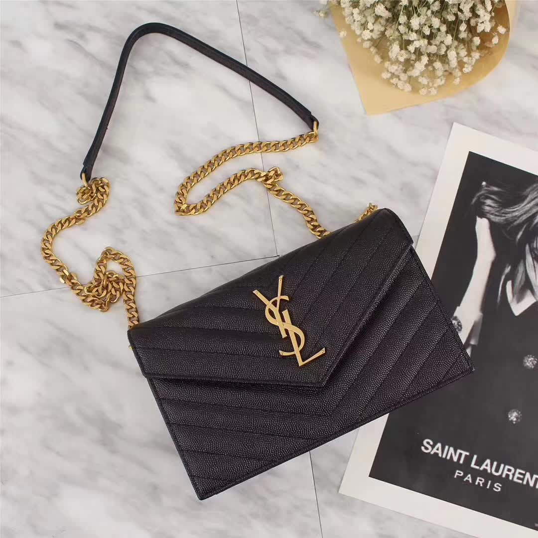 ysl wallet on chain black hardware