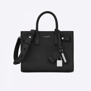 Saint Laurent YSL Women Classic Sac De Jour Nano Grained-Black