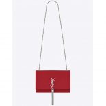 Saint Laurent YSL Women Kate Medium Tassel Smooth Leather-Red