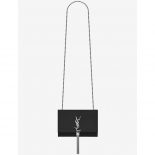 Saint Laurent YSL Women Kate Small With Tassel Smooth Leather-Black