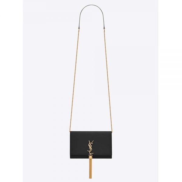 Saint Laurent YSL Women Kate Tassel Chain Wallet Smooth Leather