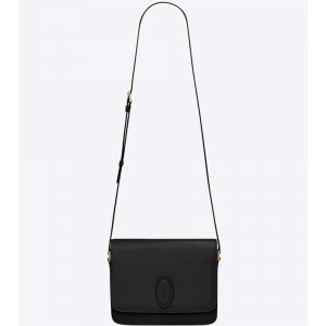 Saint Laurent YSL Women Le 61 Medium Saddle Bag Smooth-Black
