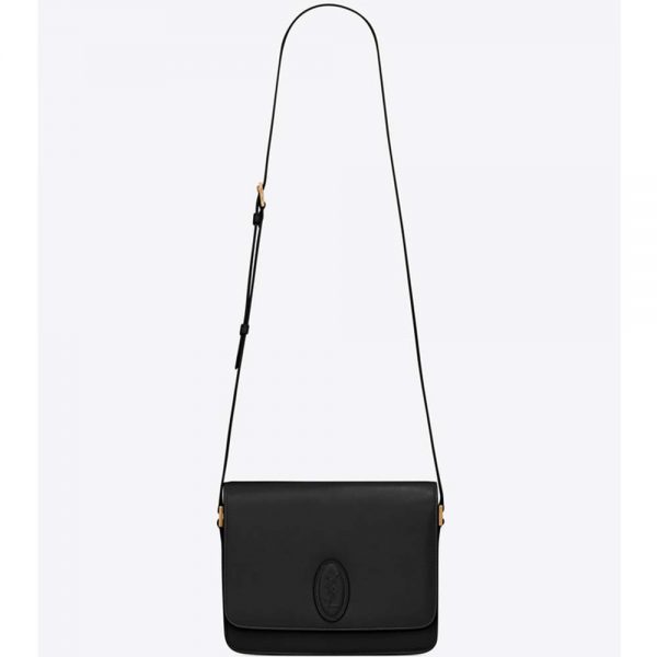 Saint Laurent YSL Women Le 61 Medium Saddle Bag Smooth-Black