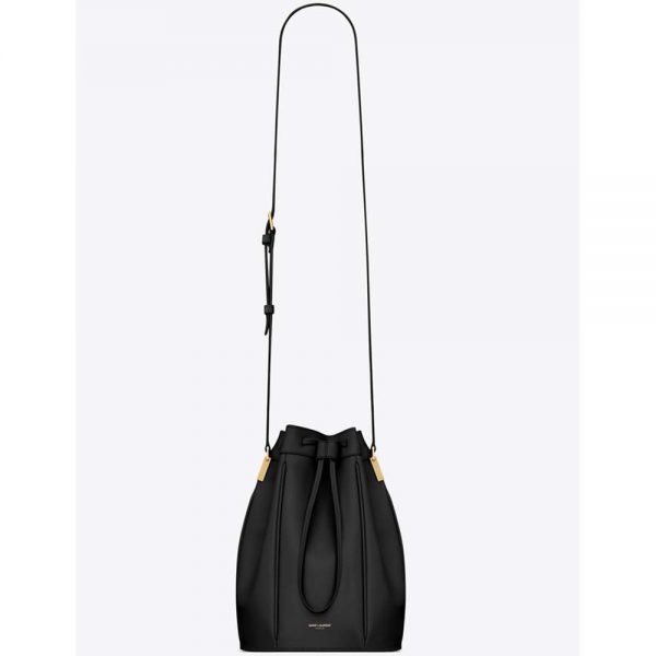 Saint Laurent YSL Women Saffiano Leather Mini Shoulder Bag-Black