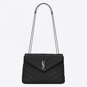 Saint Laurent YSL Women Small Loulou Bag Y Quilted Leather-Black