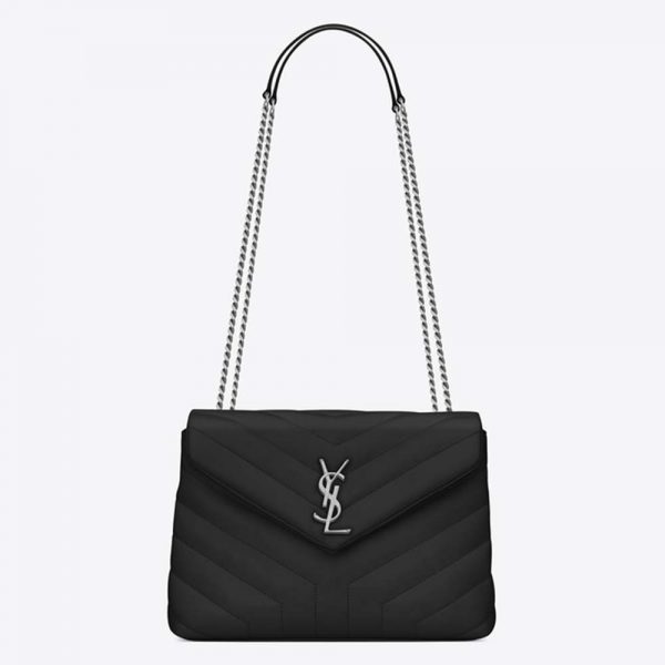 Saint Laurent YSL Women Small Loulou Bag Y Quilted Leather-Black