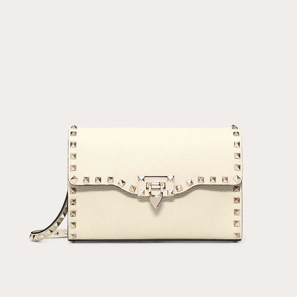 small rockstud grainy calfskin shopper