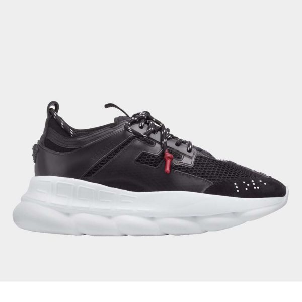 Versace Men Chain Reaction Sneakers-Black