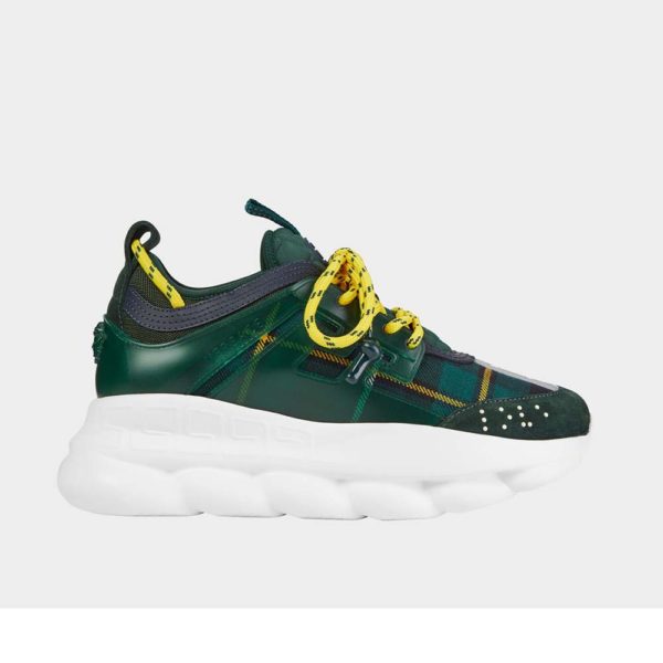 Versace Men Chain Reaction Sneakers-Green
