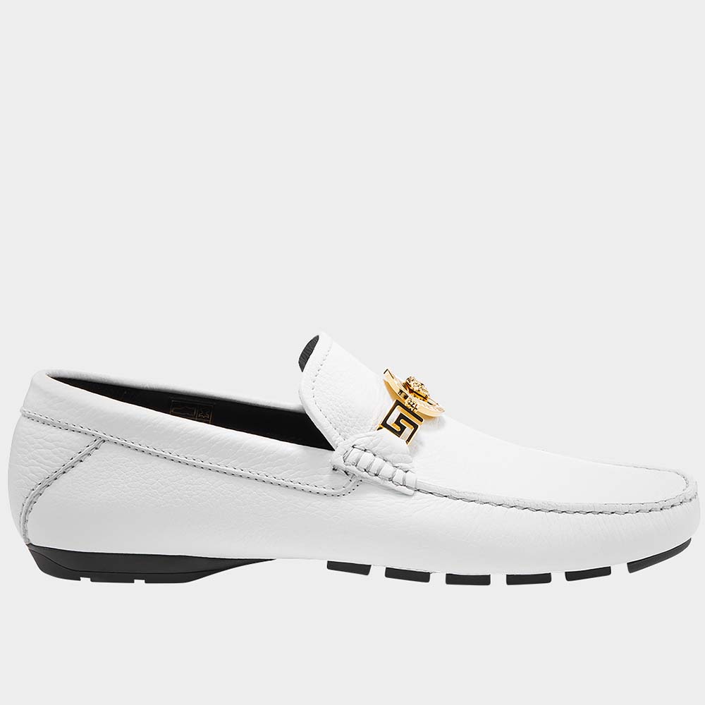 versace white loafers