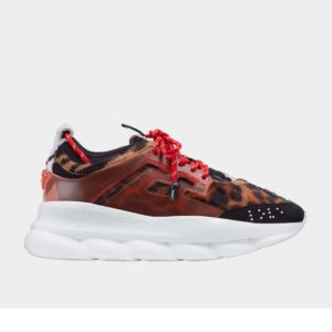 Versace Men Shoes Chain Reaction Sneakers-Brown