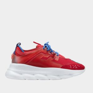 Versace Men Shoes Chain Reaction Sneakers-Red