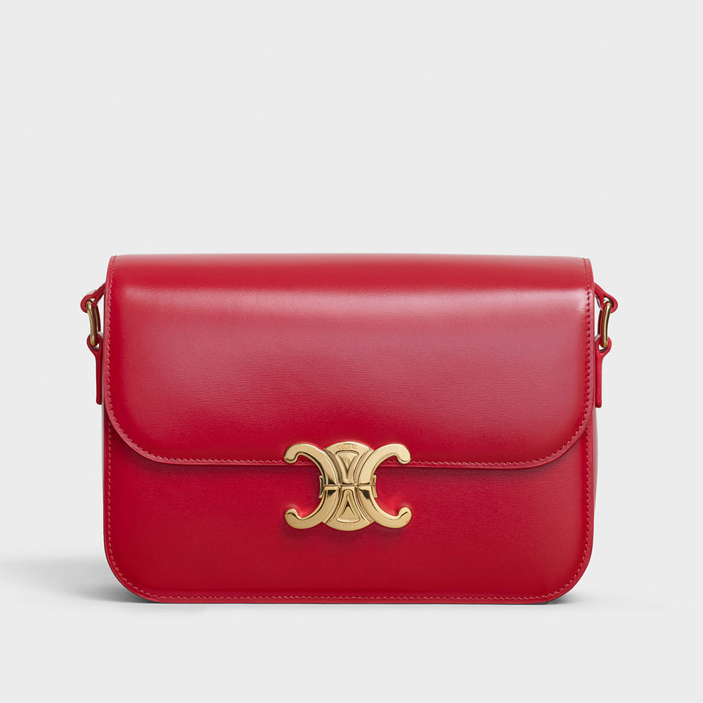 Celine Lady Medium Triomphe Bag in Shiny Calfskin