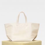 Celine Women Medium Made in Tote in Leather-White