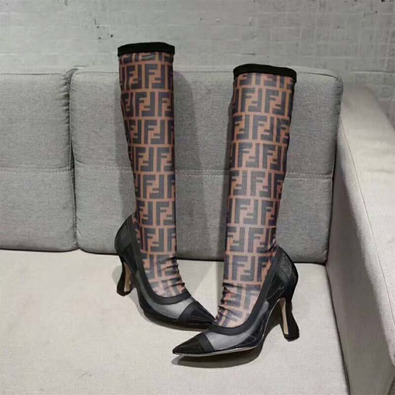 fendi mesh boots