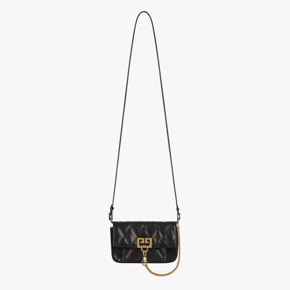 Givenchy Women Mini Pocket Bag in Diamond Quilted Leather