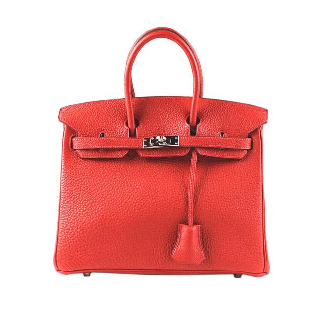 Hermes Birkin 25 Bag in Togo Leather with Gold Hardware-Red 1 Hermes Birkin 25 Bag in Togo Leather with Gold Hardware-Red