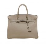 Hermes Birkin 25 Bag in Togo Leather with Gold Hardware-Sand